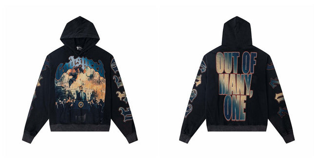 Vintage "Godspeed" White House Chaos Oversized Hoodie Hover Image