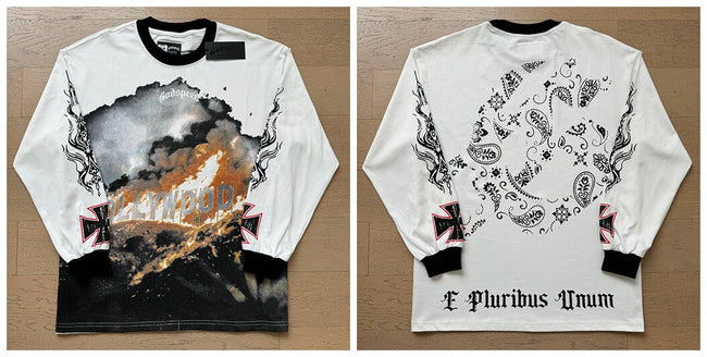 Godspeed "E Pluribus Unum" Hollywood Graphic White Long Sleeve Tee Hover Image