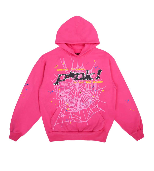 Sp5der P*nk Web Hoodie Pink Hover Image