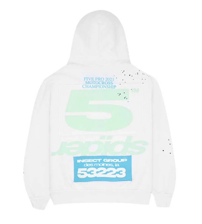 Sp5der Cross Country Hoodie Eggshell Main Image