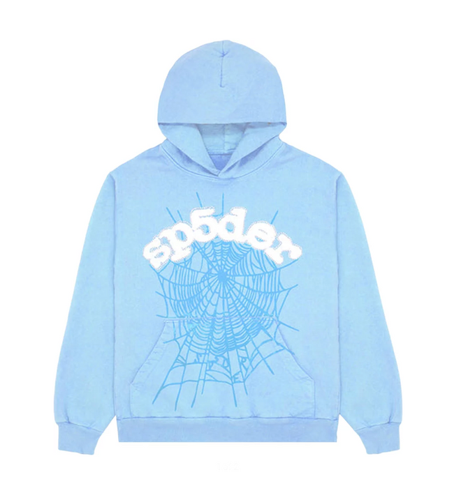 Sp5der Web Hoodie Sky Blue Hover Image