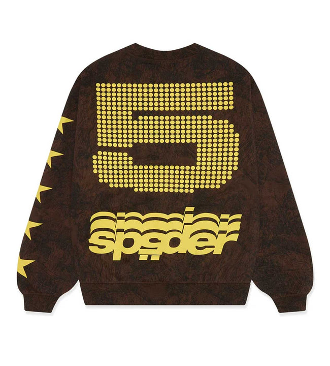 Sp5der 5 Crewneck Sweatshirt Brown Hover Image