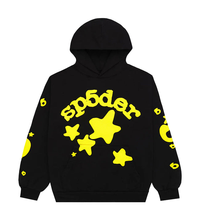 Sp5der Beluga Black/Yellow Hoodie Hover Image