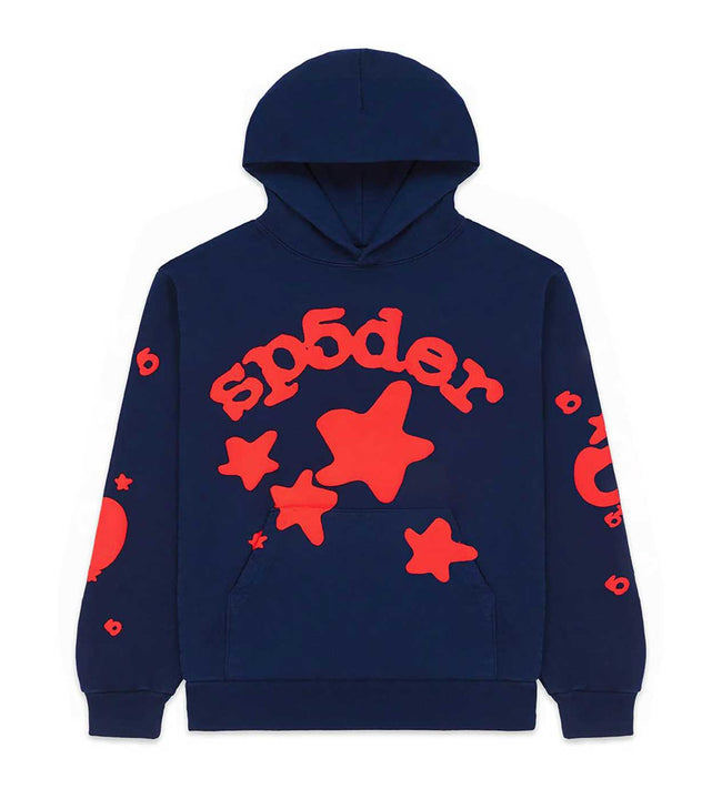 Sp5der Beluga Hoodie Navy/Red Hover Image