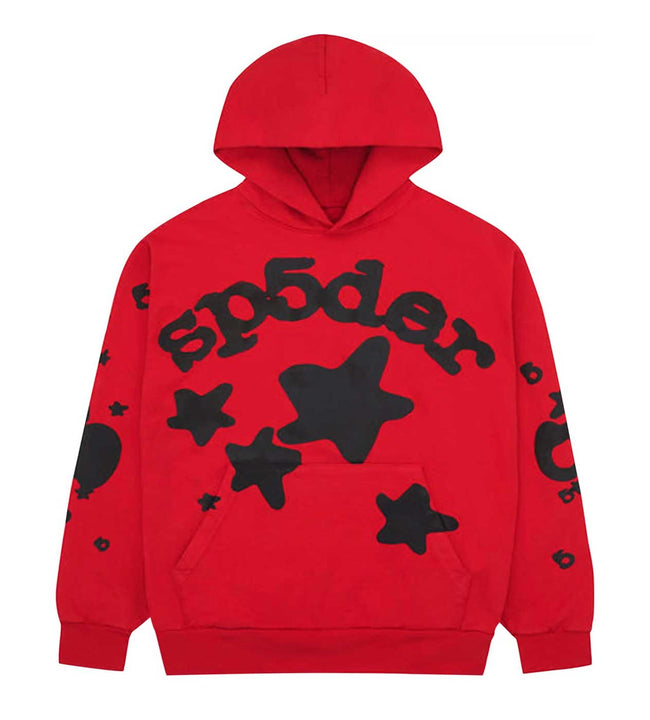 Sp5der Beluga Red Hoodie Hover Image