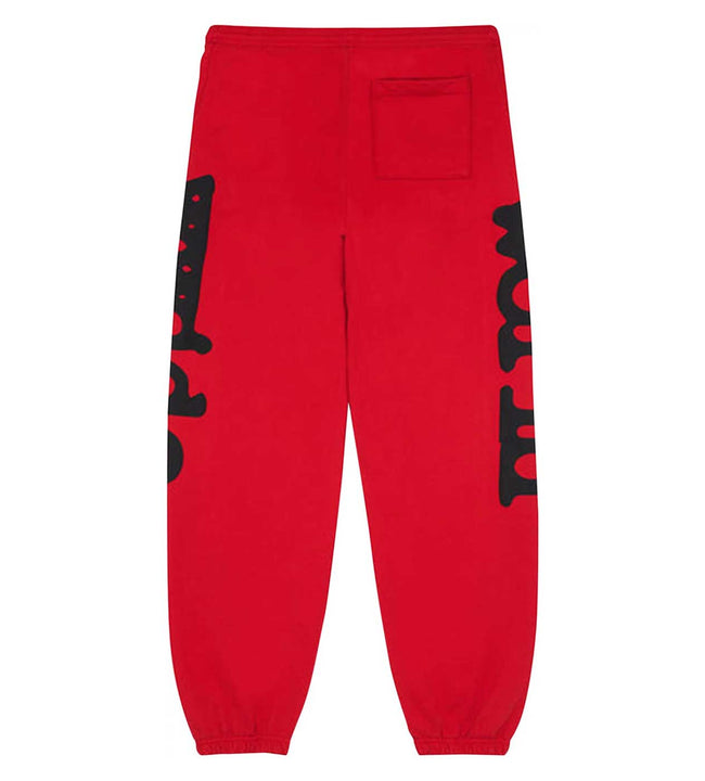 Sp5der Beluga Red Sweatpants Main Image