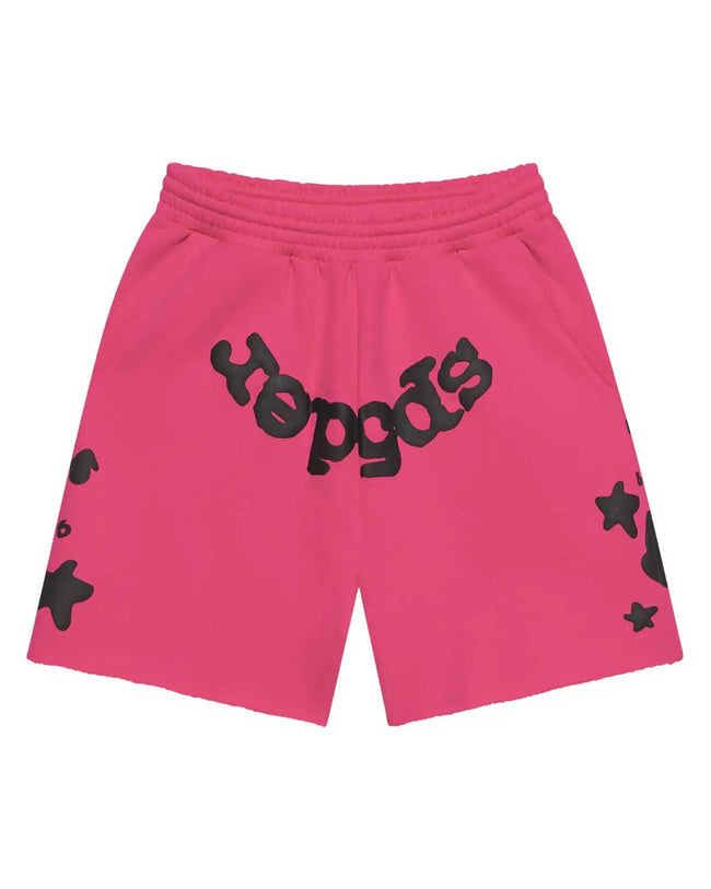 Sp5der Beluga Sweatshorts Pink Hover Image