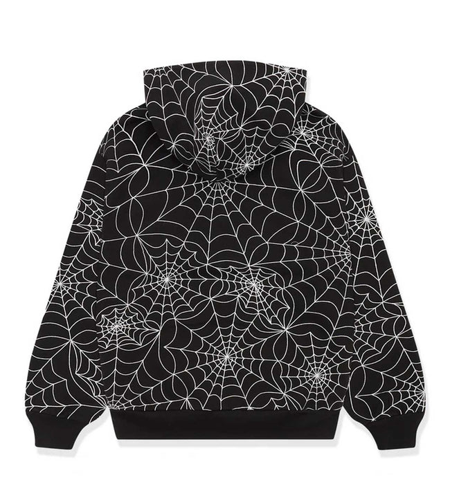 Sp5der Embroidered AOP Hoodie Black Main Image
