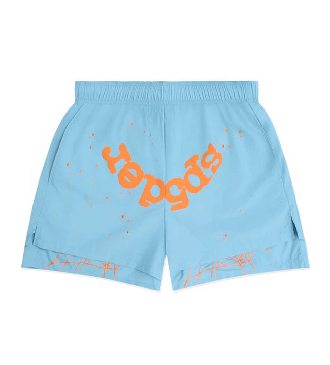 Sp5der Light Blue OG Web Double Layer Short Hover Image