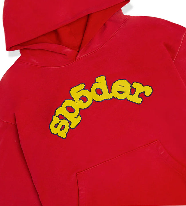 Sp5der OG Logo Hoodie Red Main Image