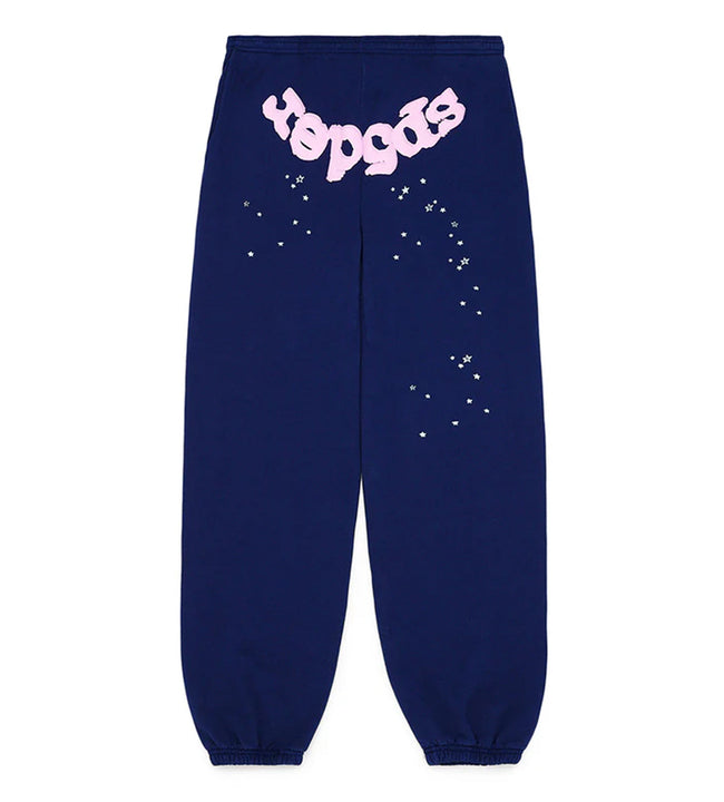Sp5der OG Web Sweatpants Navy/Pink Hover Image