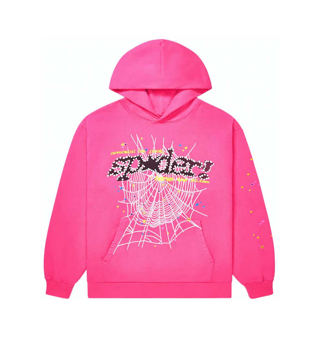 Sp5der P*nk Hoodie V2 Pink Hover Image