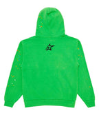 Sp5der P*nk Hoodie V2 Rhinestone Slime Green