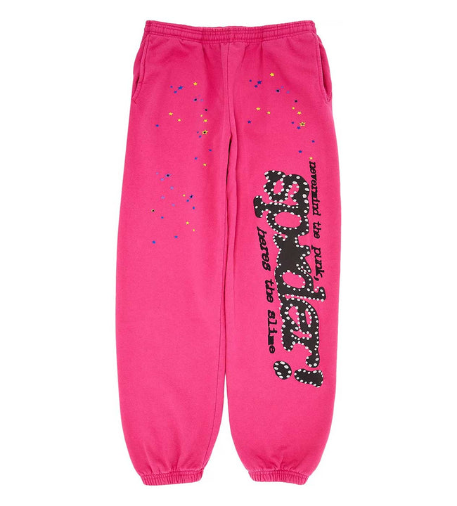 Sp5der P*nk Sweatpants V2 Pink Hover Image
