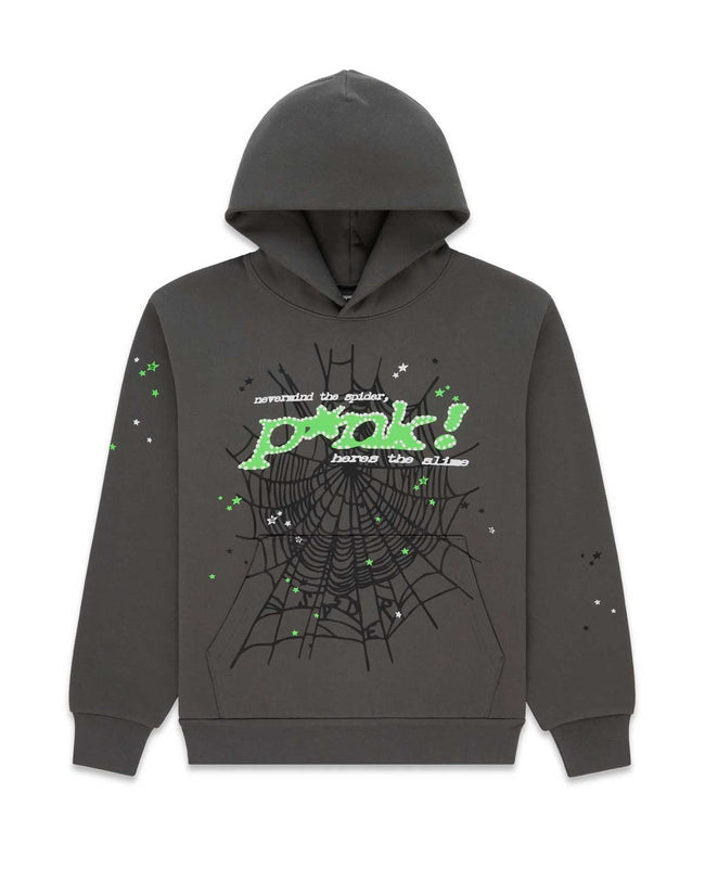 Sp5der P*nk V1 Hoodie Slate Grey Hover Image