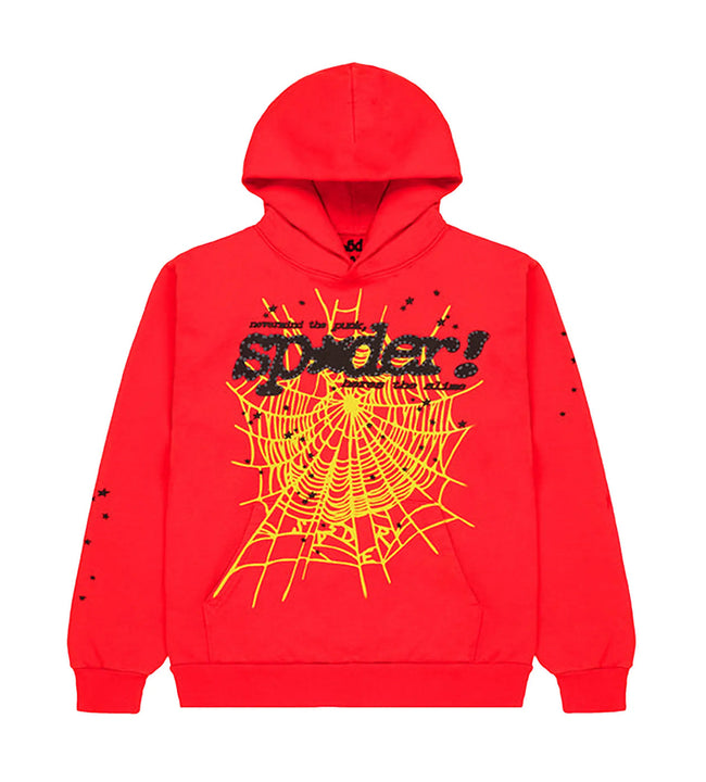 Sp5der P*nk V2 Hoodie Red Hover Image