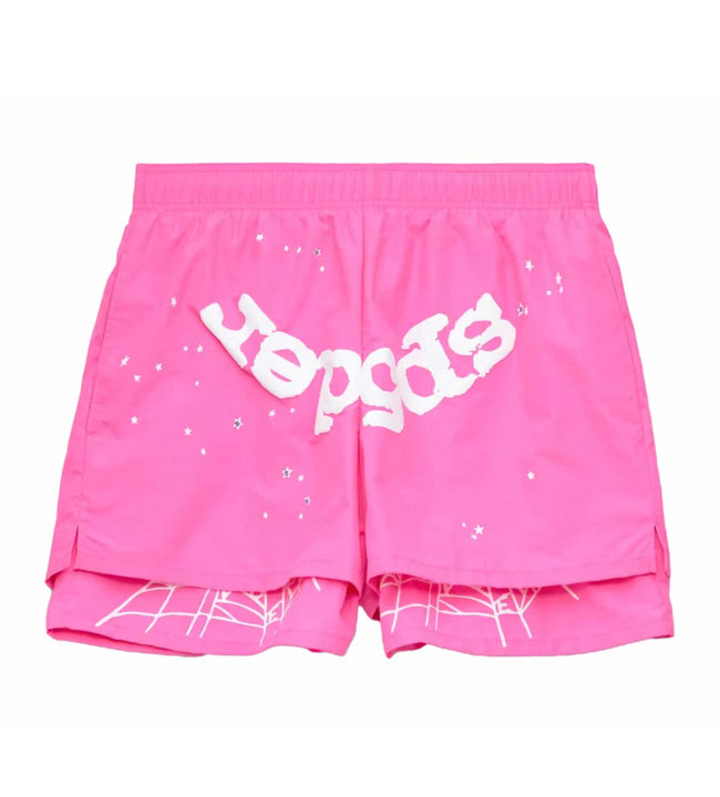 Sp5der Pink OG Web Double Layer Short Hover Image