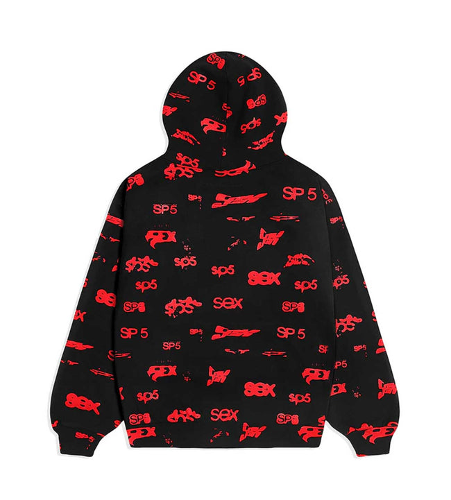 Sp5der Sex AOP Hoodie Black Main Image
