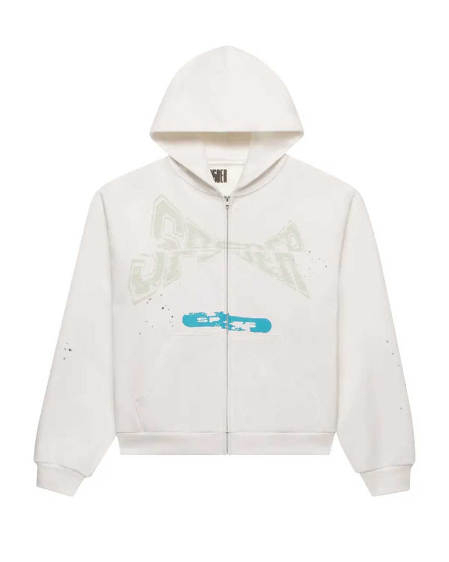 Sp5der T&F Zip-Up Hoodie White Hover Image