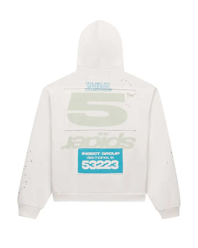 Sp5der T&F Zip-Up Hoodie White Main Image