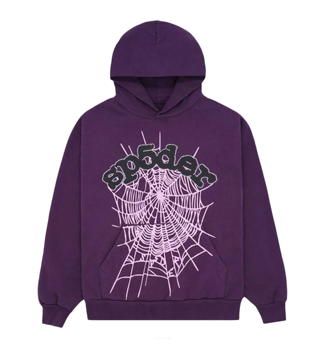 Sp5der Web Hoodie Purple Hover Image