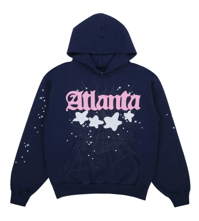 Sp5der Atlanta Hoodie Navy Hover Image