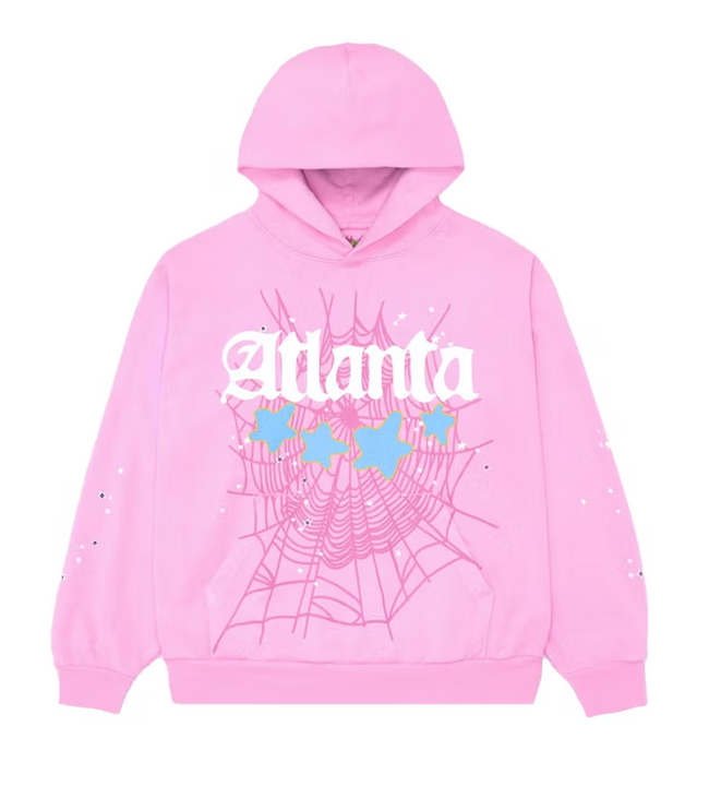 Sp5der Pink Atlanta Hoodie Hover Image