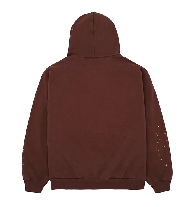 Sp5der Web Logo Hoodie Brown Main Image
