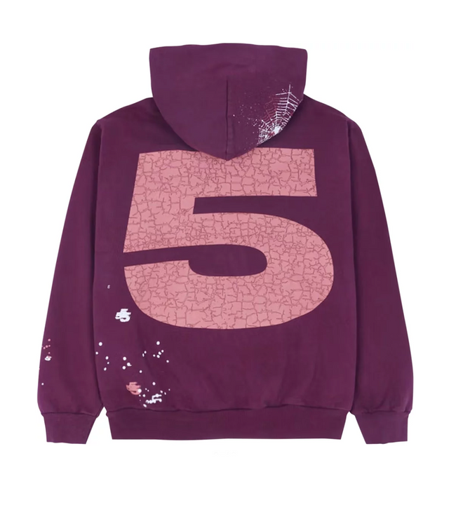 Sp5der Nocturnal Highway Hoodie Dark Purple Hover Image