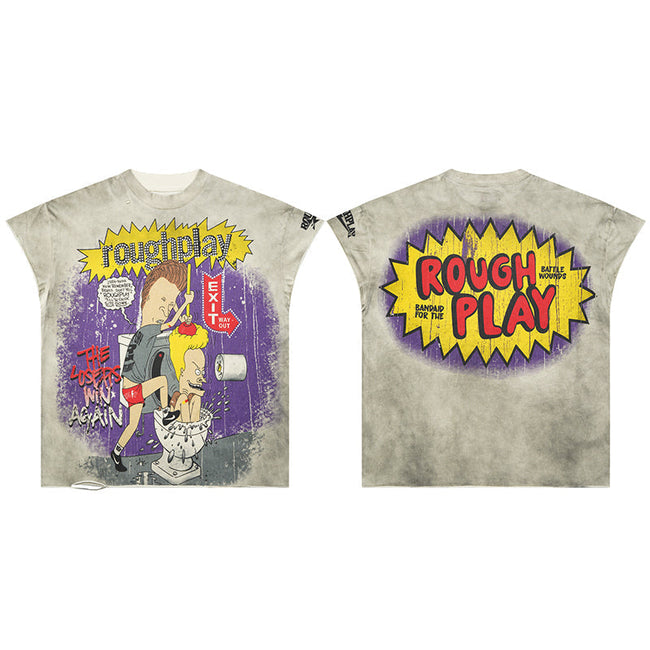 Rough Play T Shirts RoughPlay Skateboard T-Shirt with rhinestones Hover Image