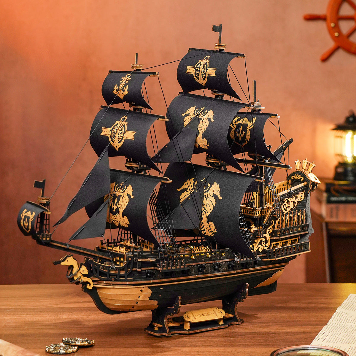 ROKR The Seahorse Barque 3D Wooden Puzzle MCB02