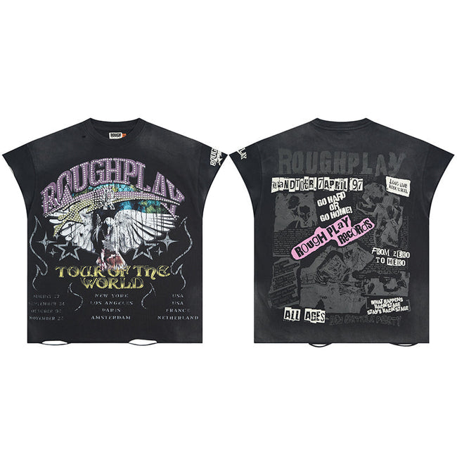 Rough Play T Shirts RoughPlay Tour Sleeveless Street Holes Diamonds Hover Image